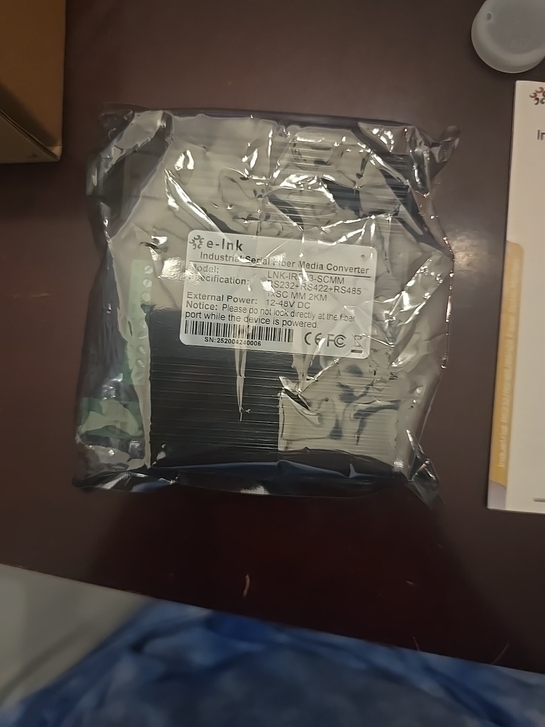 e-lnk Industrial Fiber Media Converter RS232/485/422 Fiber Optic Modem LNK-IRS93