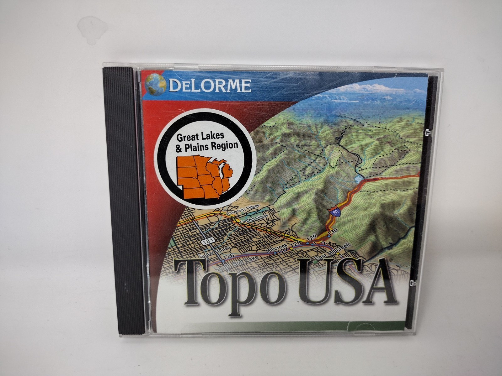DeLORME Topo USA Version 4.0 Great Lakes And Plains Region Pc Cd Excellent 