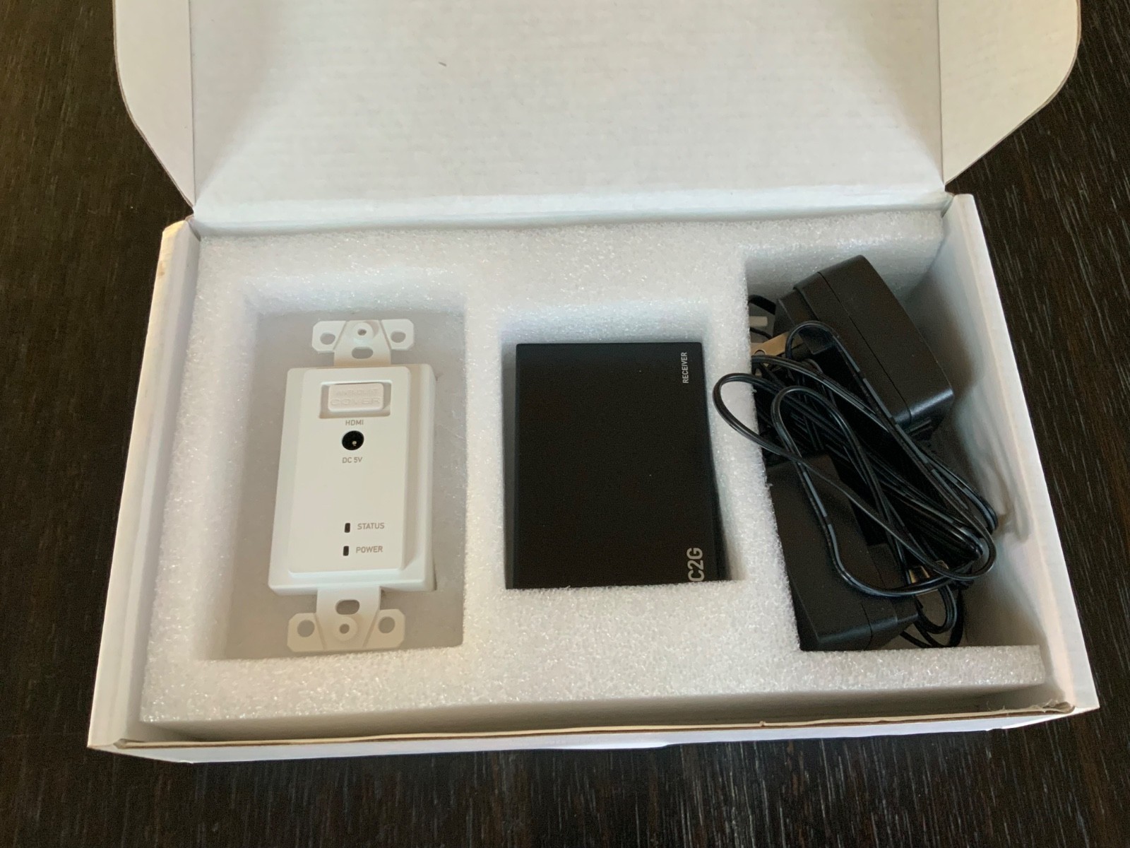C2G 60219 HDMI Over CAT5/6 Wall Plate to Box Extender Kit Up To 164FT New In Box