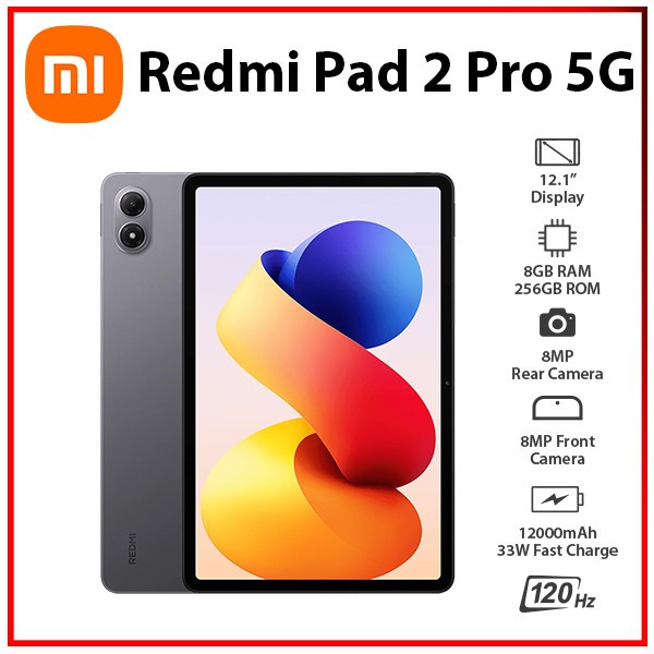 (Wi-Fi+5G) Xiaomi Redmi Pad 2 Pro 5G 8GB+256GB GREY Octa Core Android PC Tablet