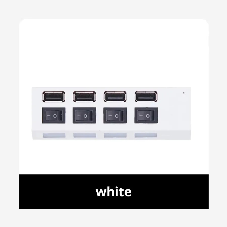 "USB 3.0 7‑Port Hub with Individual Switches | 3Ft Cable | Data Sync & Charging