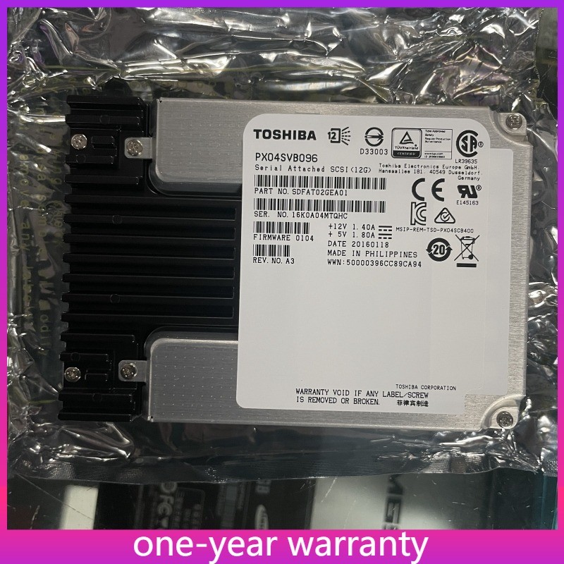  PX04SVB096 Toshiba Enterprise 960GB MLC SAS SSD 12G/s 2.5" PLP REV.NO.A3 Open