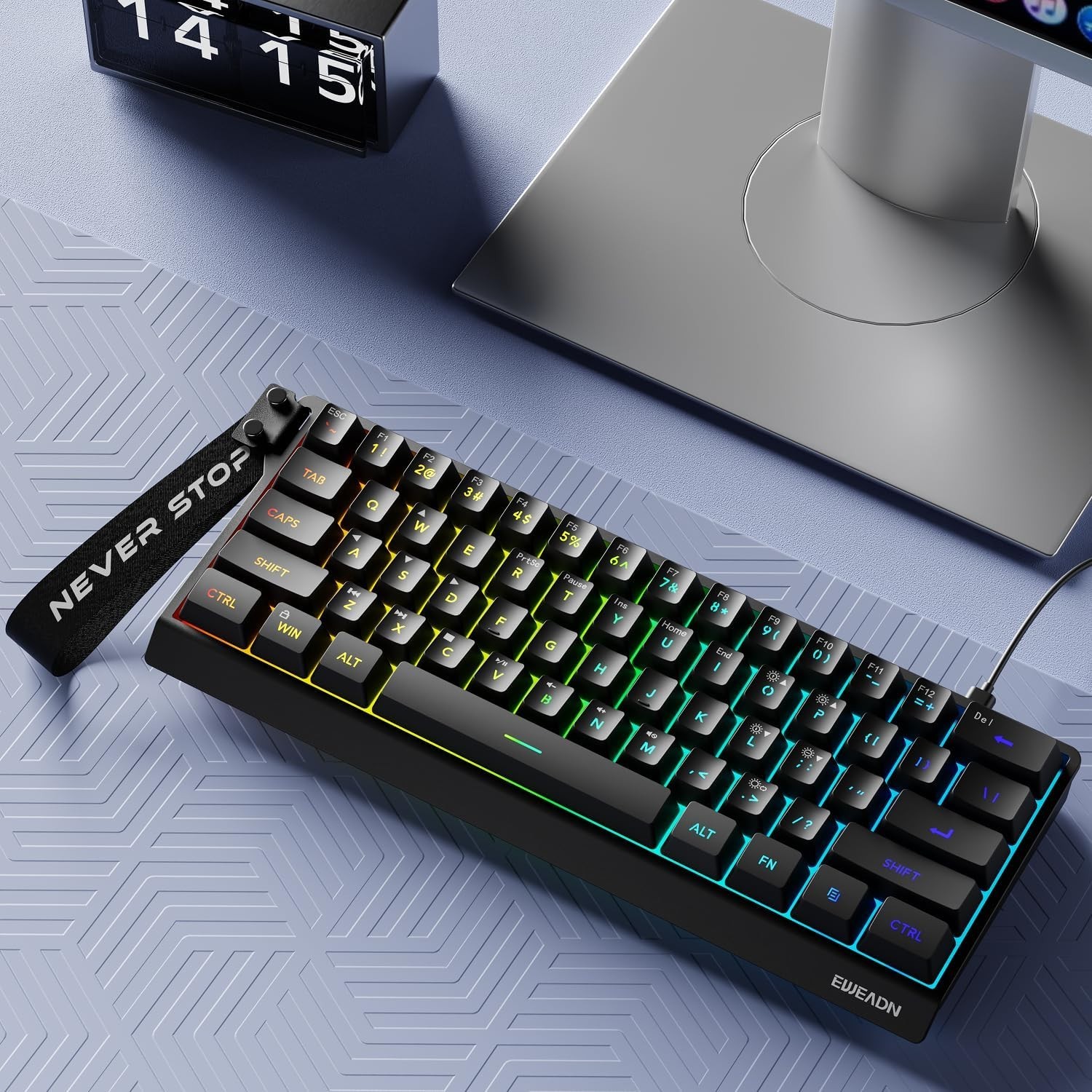 Teclado Mecanico Teclado Mecánico 60 Por Ciento Con Teclas Retroiluminadas