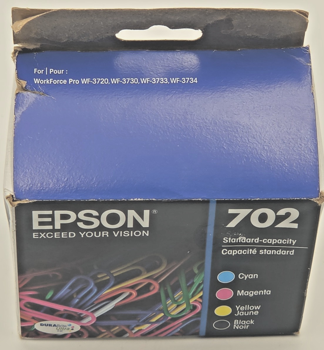 Epson 702 OEM Ink 4 Pack CMYK T702120-BCS Sealed Exp 10/2024 WorkForce Pro