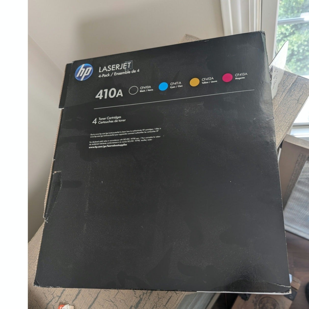 Genuine HP 410A Toner Cartridge 4-Pack CF410A CF411A CF412A CF413A OEM LaserJet