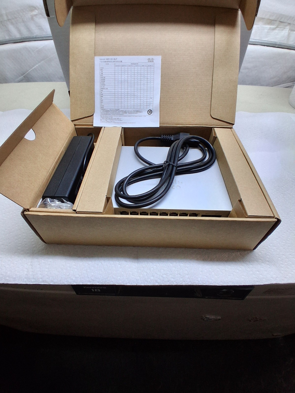 Cisco Meraki MS120-8LP-HW 8-Port GbE PoE Switch - NEW Open Box UNCLAIMED
