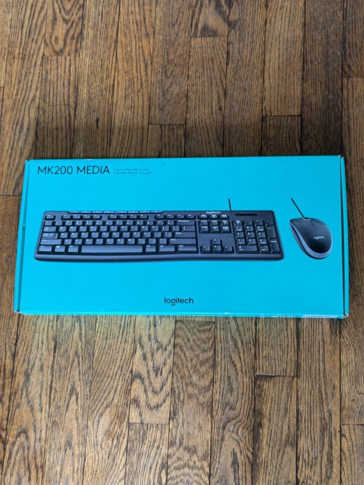 Logitech MK200 Media Corded Keyboard and Mouse Combo