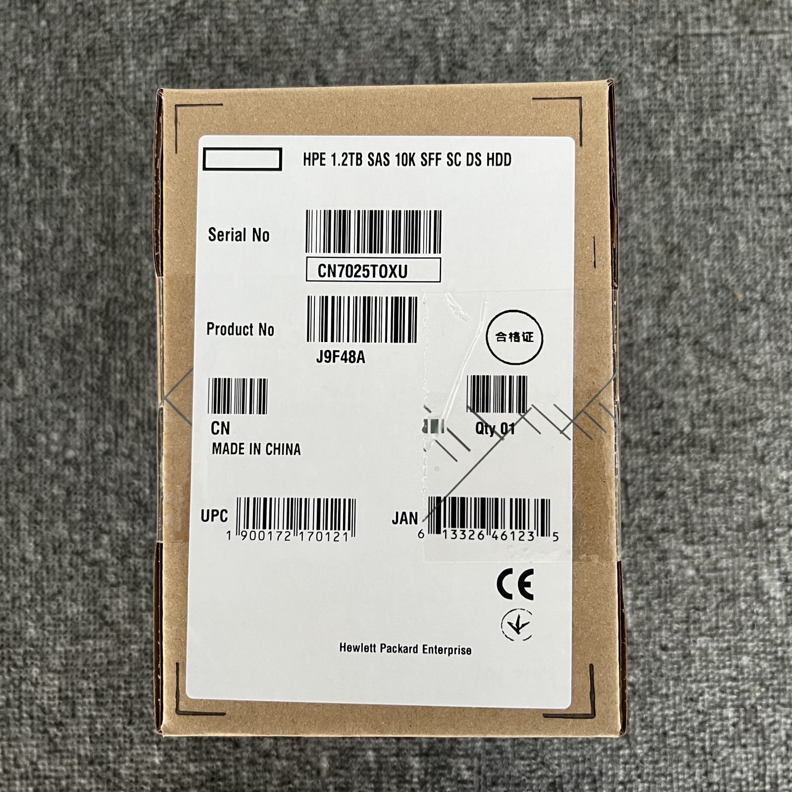 J9F48A For HPE MSA 1.2TB 12G DP 10K 2.5 SFF SAS Hard Drive Server 787648-001