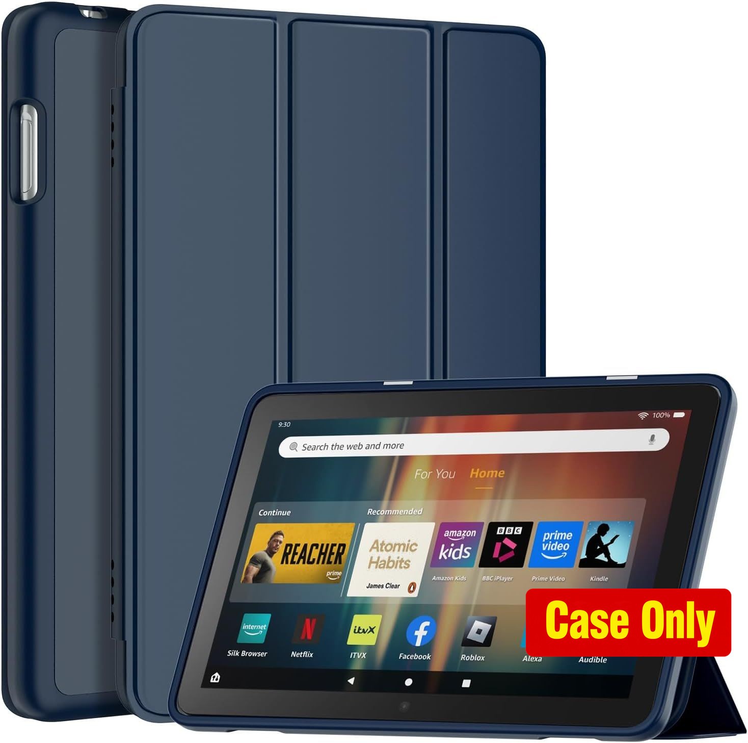Trifold Stand Cover Case for Fire HD 8 & 8 Plus Tablet, Auto Wake/Sleep Feature