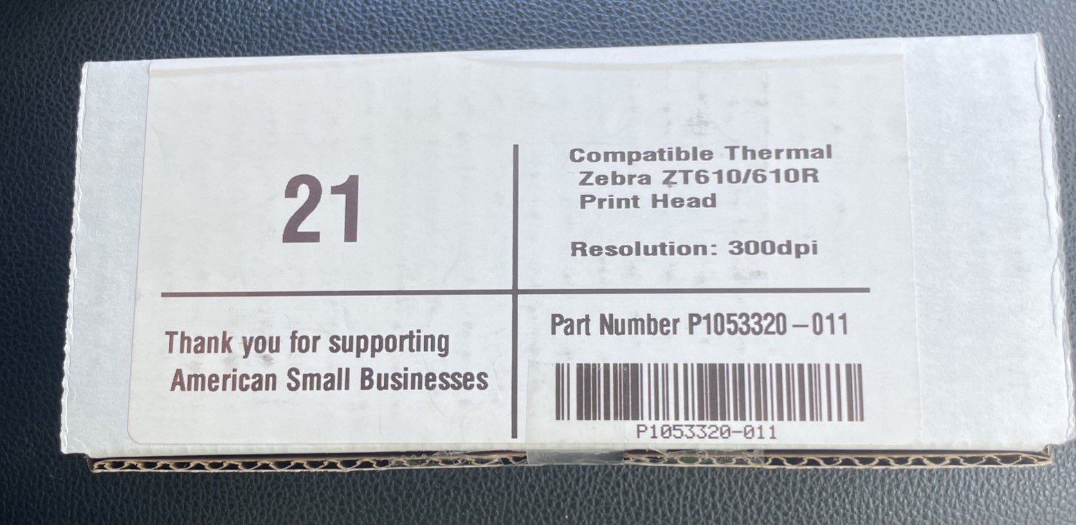 Zebra P1053320-011 Compatible ZT610/610R Thermal Print head