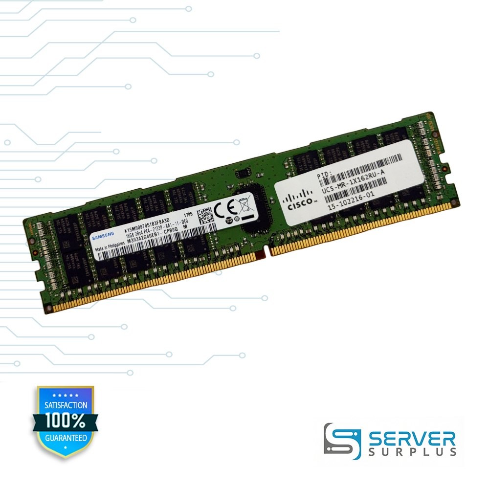 Cisco 16GB DDR4-2133 PC4-17000 2Rx4 ECC REG UCS-MR-1X162RU-A M393A2G40EB1-CPB0Q