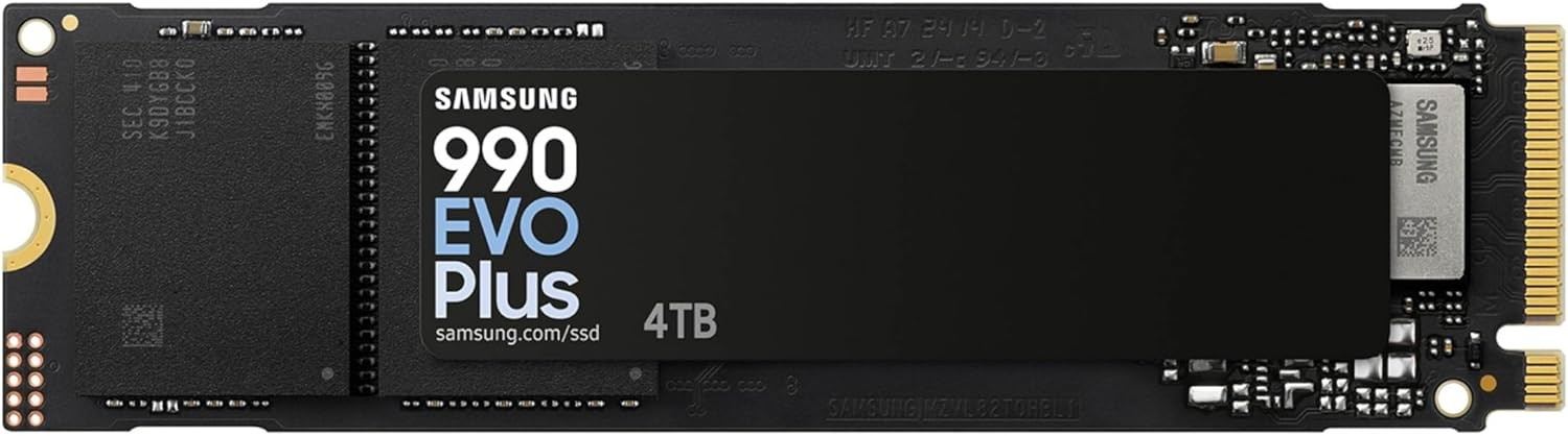 Samsung SSD 990 EVO Plus 4TB, PCIe Gen 4x4 | 5x2 M.2 2280, Up to 7,250 MB/s