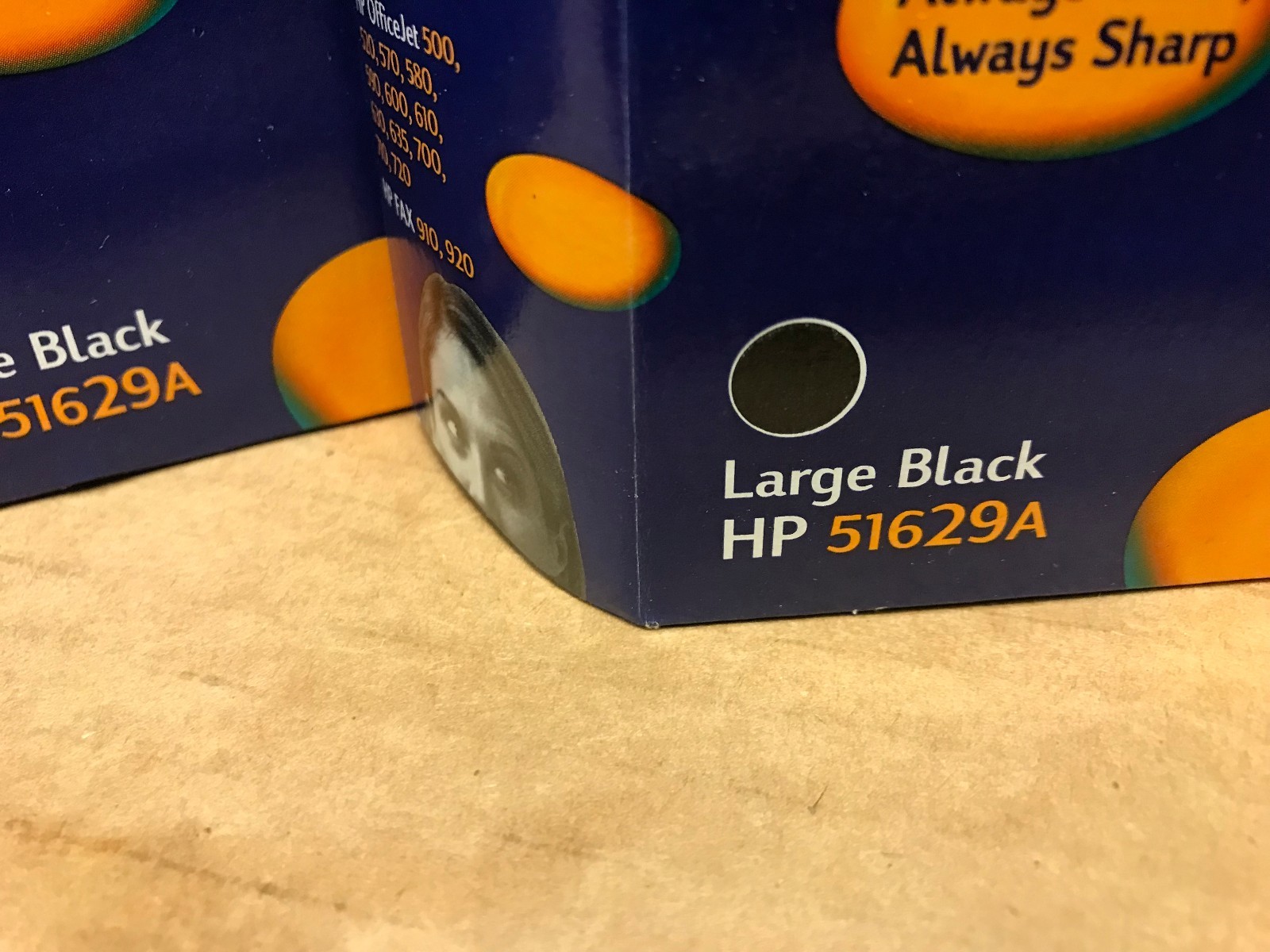 LOT OF THREE GENUINE HP LARGE BLACK HP 51629A CARTRIDGES NEW IN SEALED - Savings