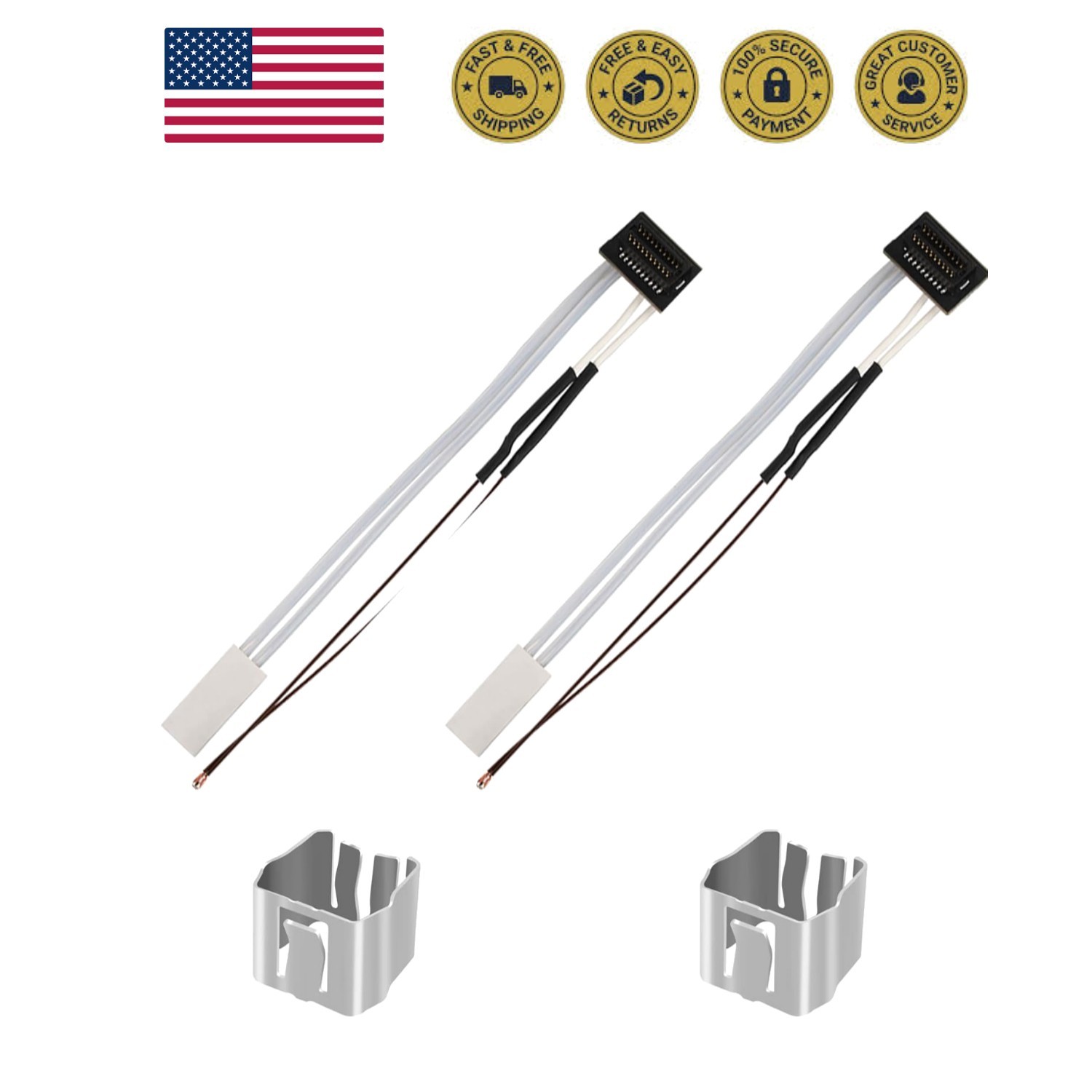 2 Pack Ceramic Heater and Thermistor for P1P, 3D Printer Accessories 24V 48W ...