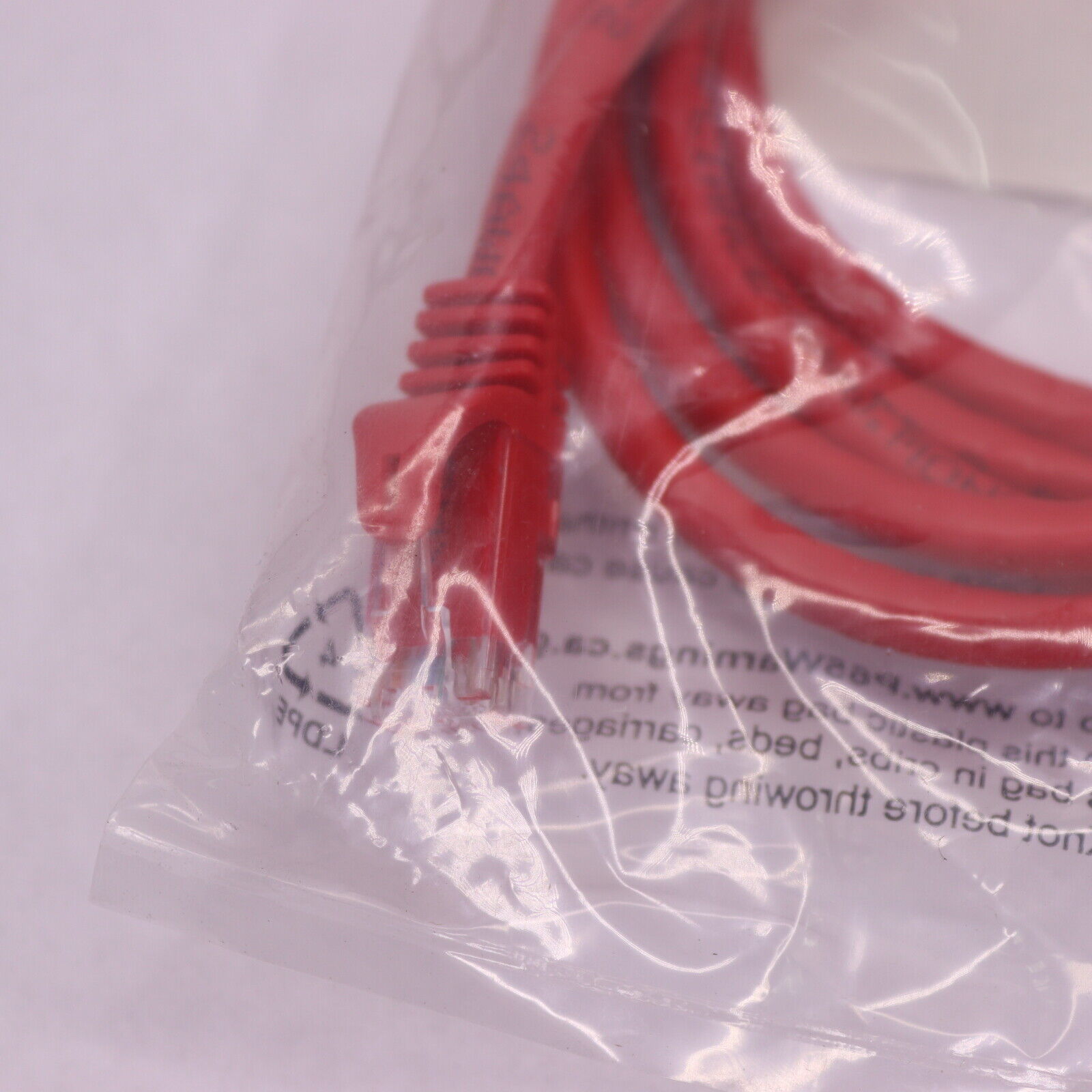 Monoprice Flexboot Cat6 Ethernet Patch Cable RJ45 24 AWG Red 5' 9831