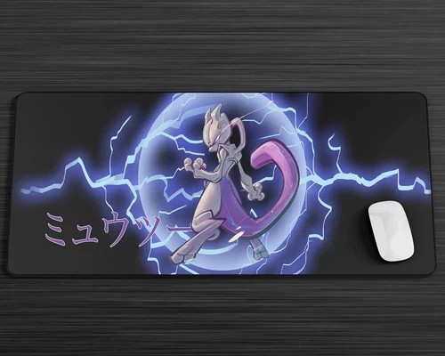 Mewtwo Mouse Pad, Pokémon Gaming Desk Mat Accessories