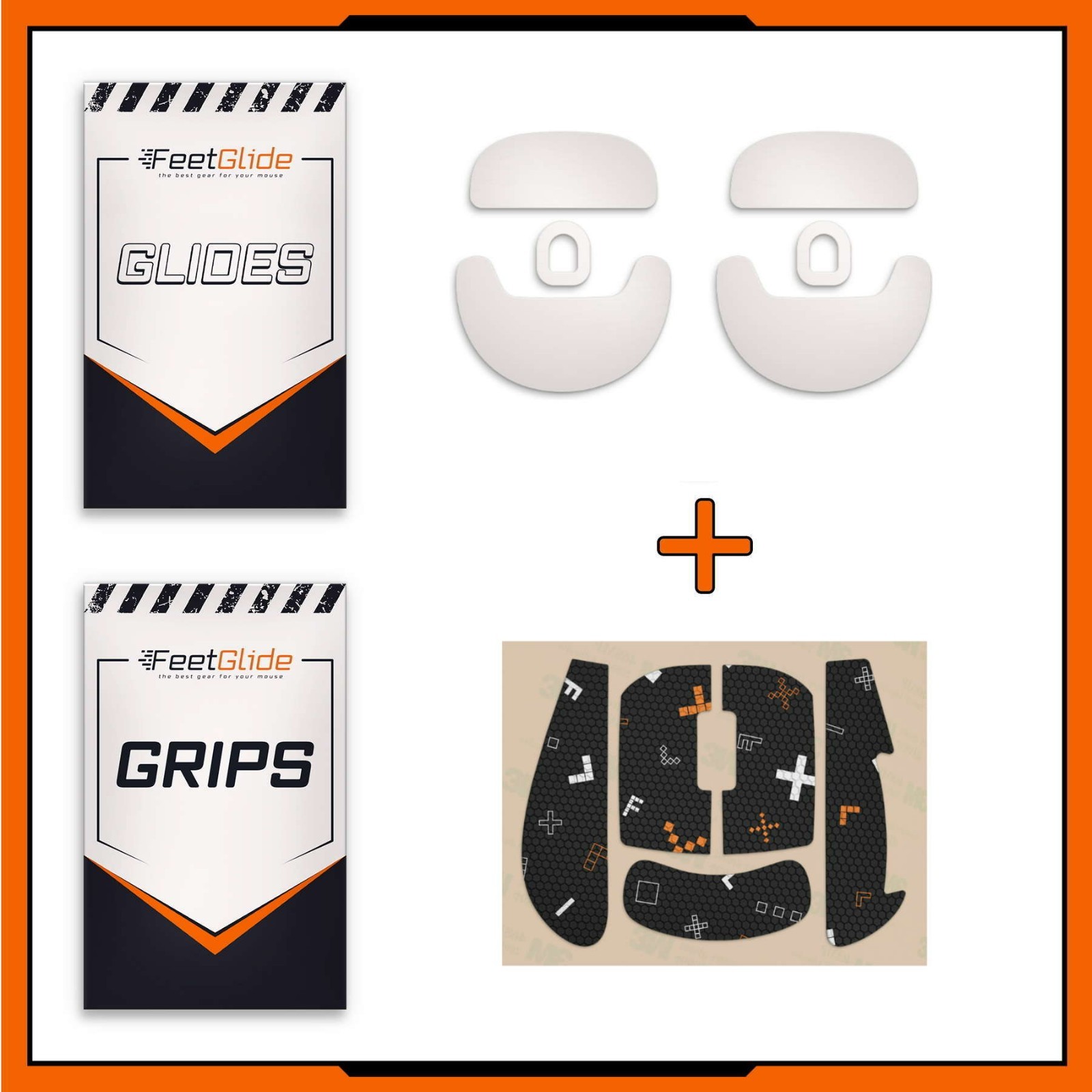 FeetGlide PTFE Mouse Skates & Grip Tape Bundle for Endgame Gear OP1 / OP1we