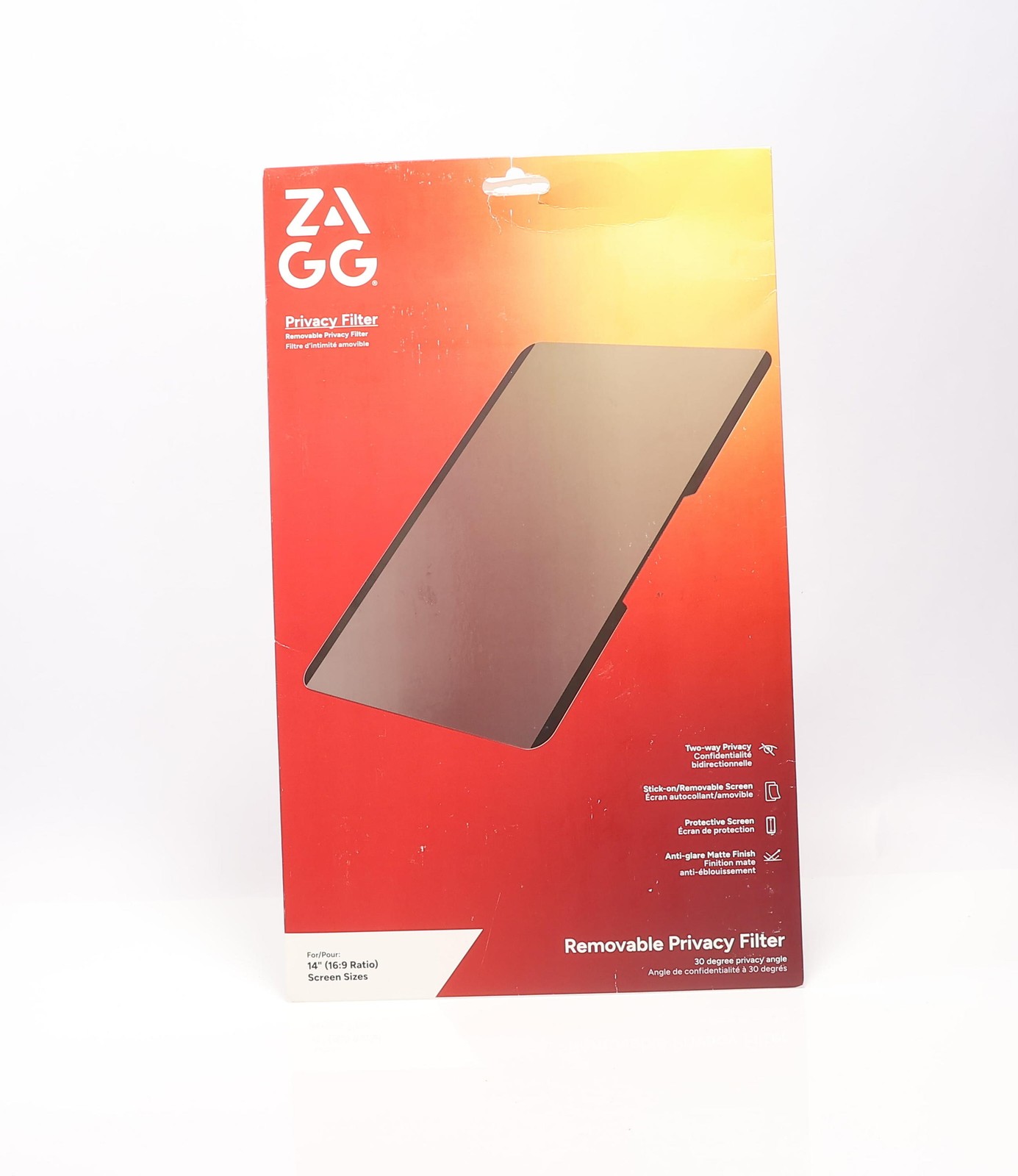 ZAGG 14" Laptop Privacy Screen Filter 16:9 Magnetic 4-Way Anti-Glare