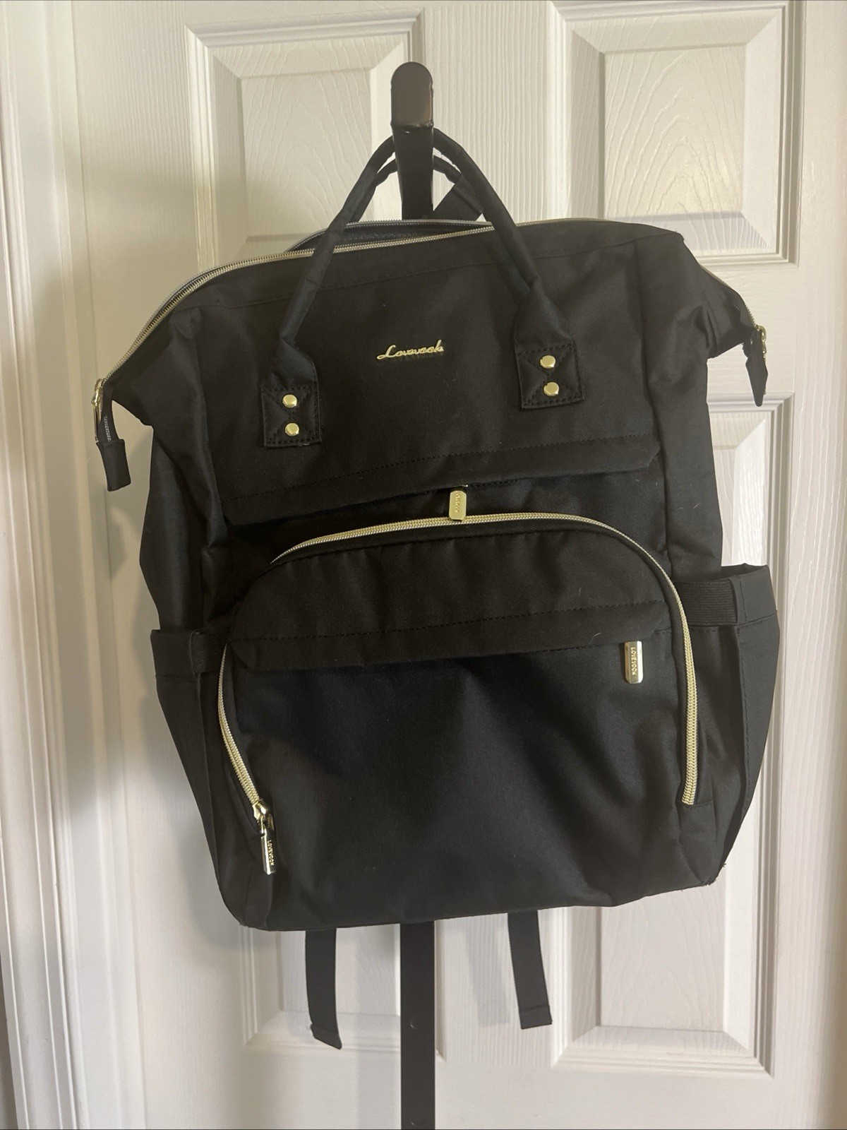 Lovevook Carry On Travel Backpack Black Zip Up Bag Travel