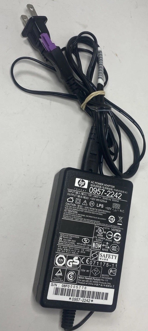  HP 0957-2269 OEM POWER ADAPTER OFFICEJET PRINTER 4500 6000 6500 7000 7500A