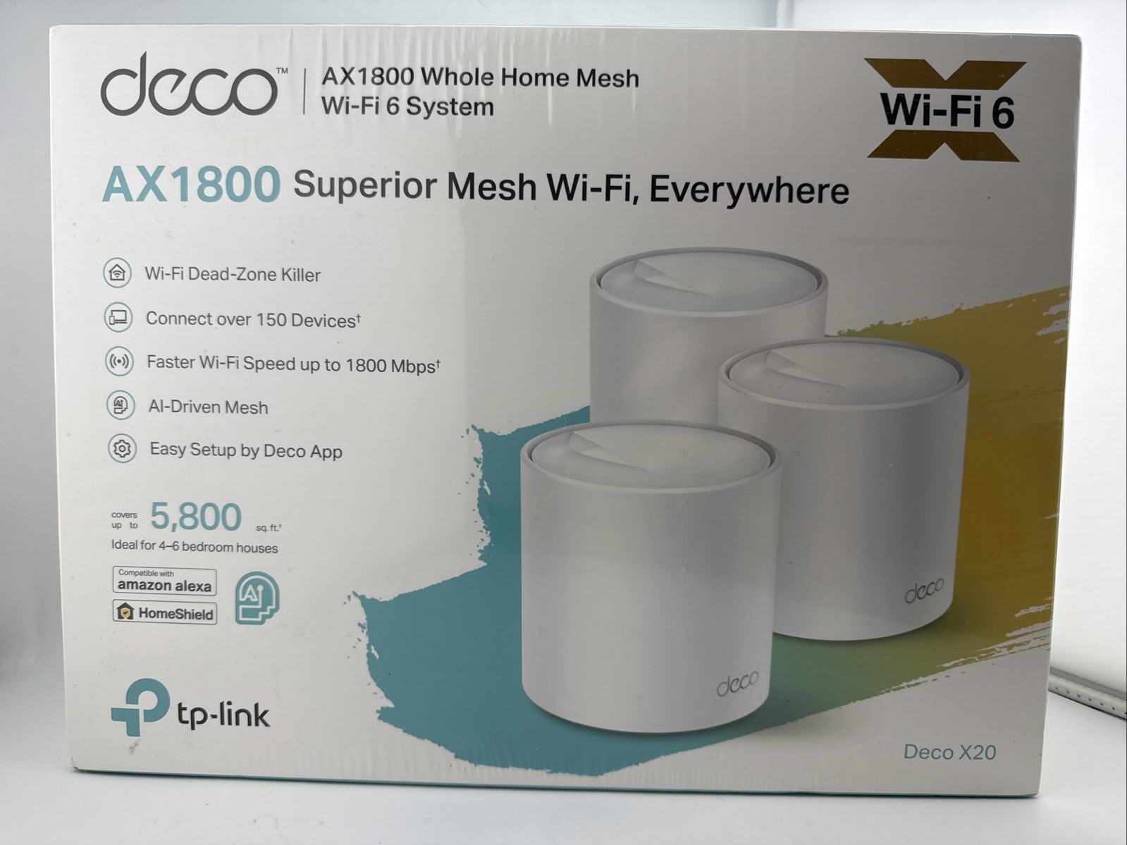 TP-Link Deco X20 AX1800 WiFi 6 Mesh Router System 3-Pack Brand New Sealed