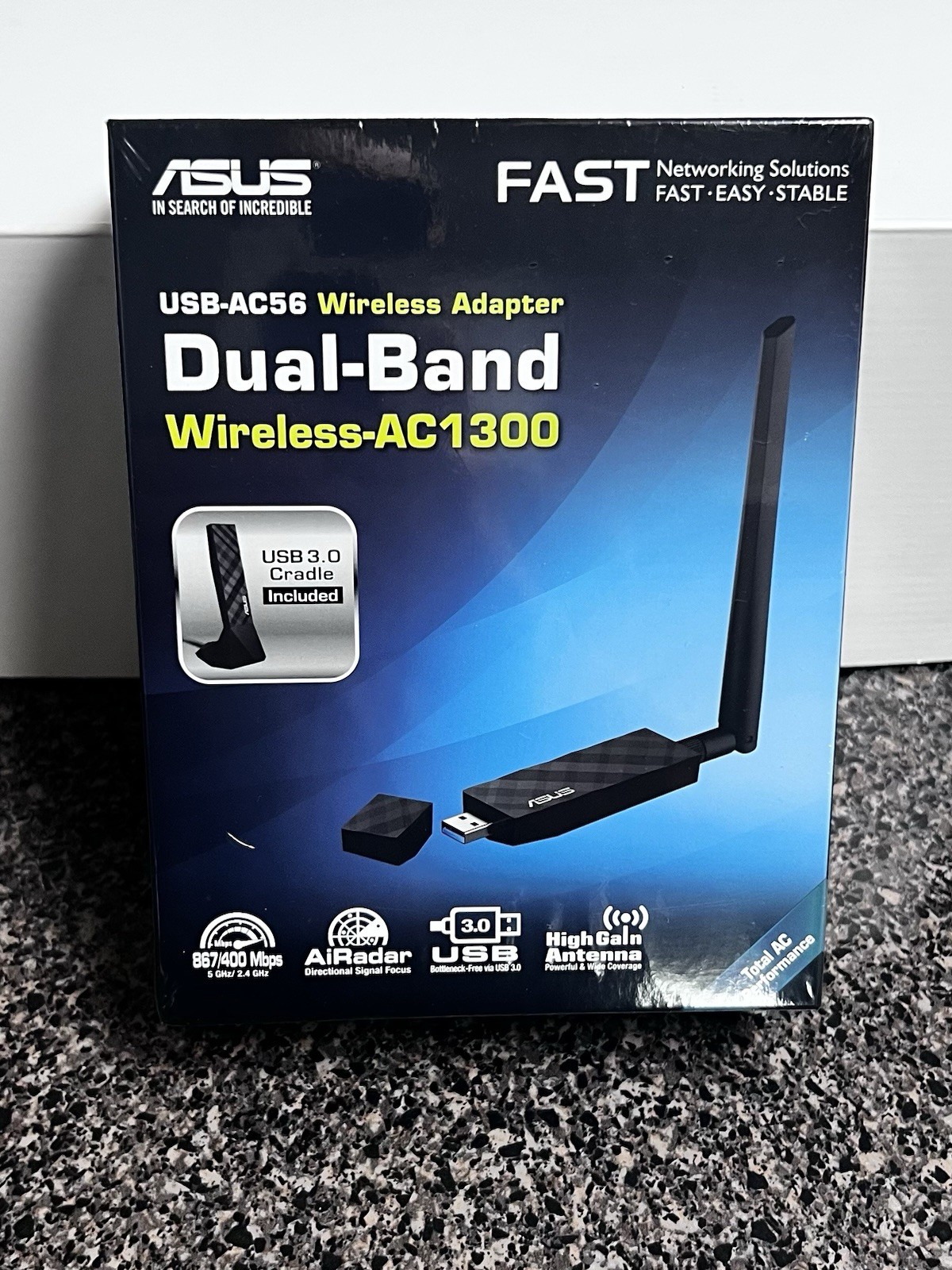 ASUS USB-AC56 Dual-Band Wireless-AC1300 Wi-Fi Adapter USB 3.0 - NEW - SEALED