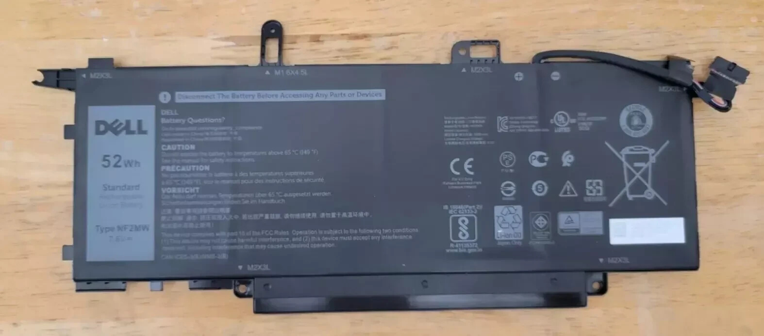 Genuine NF2MW Battery For Dell Latitude E7260 E7270 7260 7270 8RTVG 0C76H7 52WH