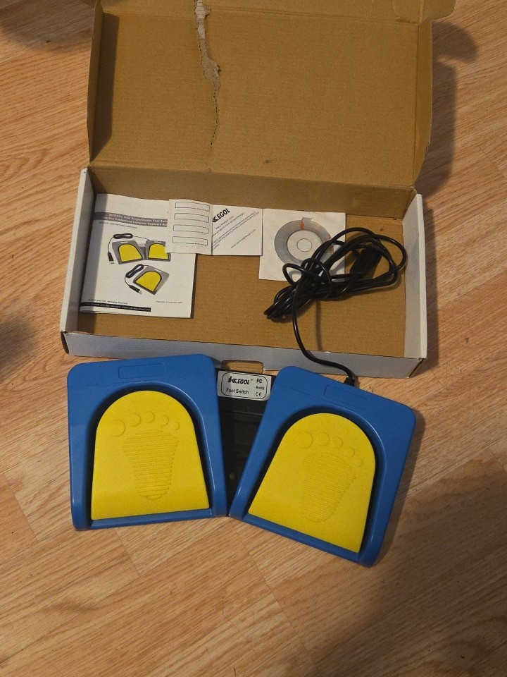 Upgraded USB Double Foot Pedal Game PC Hands Free One Key Control Mouse Keyboard
