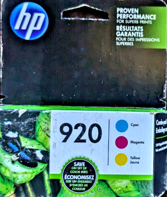 HP 920 Tri-Color Ink Cartridges - EXPIRED (2021).
