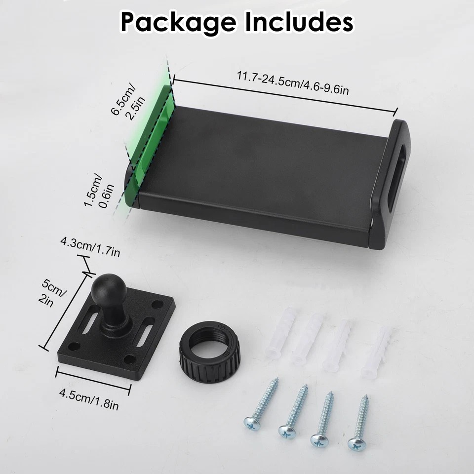 Tablet Phone Wall Mount Holder for 4.7-13" iPad iPhone 360° Rotation Bracket