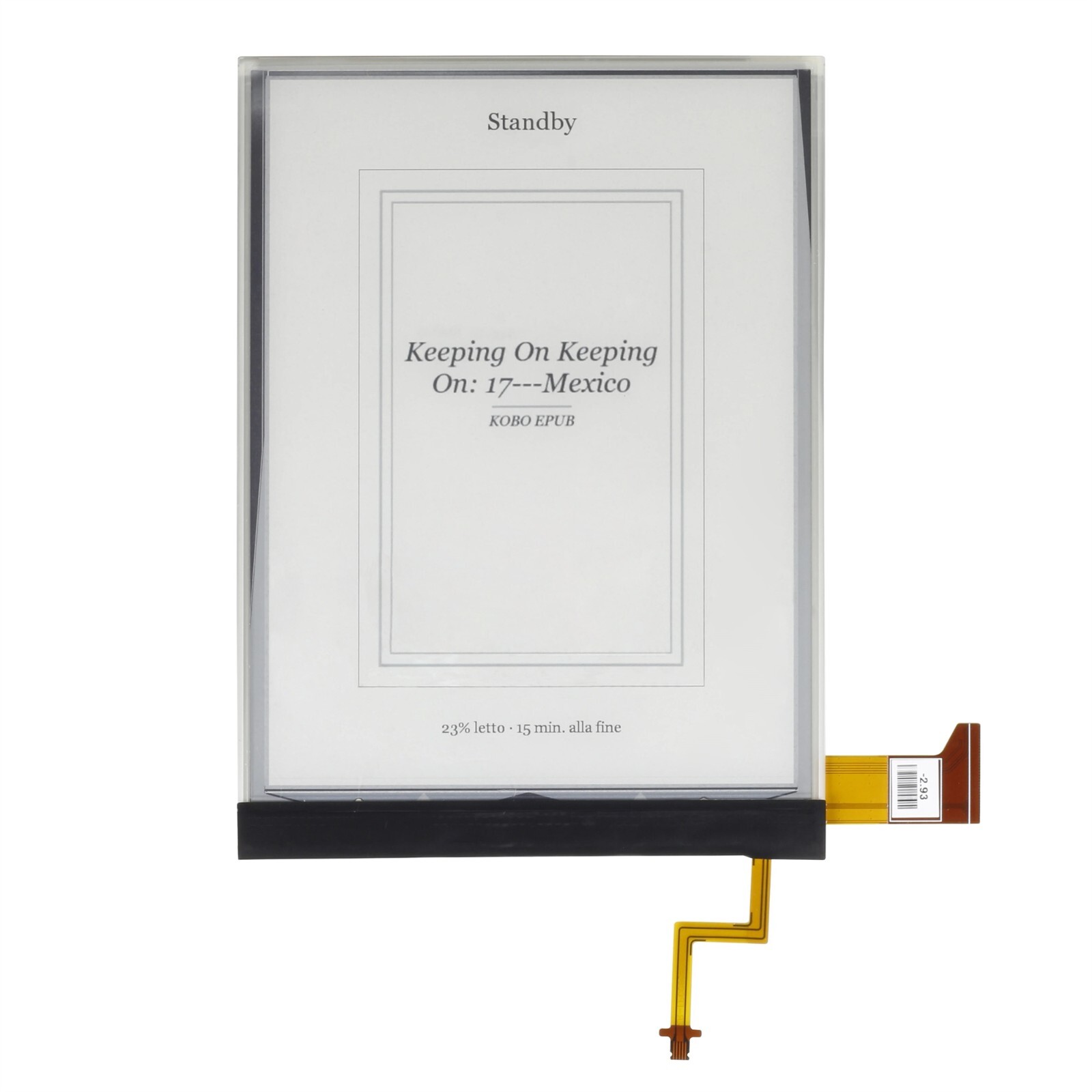 6 inch ED060XCD E-ink LCD display for glass reader e-book reader replacement