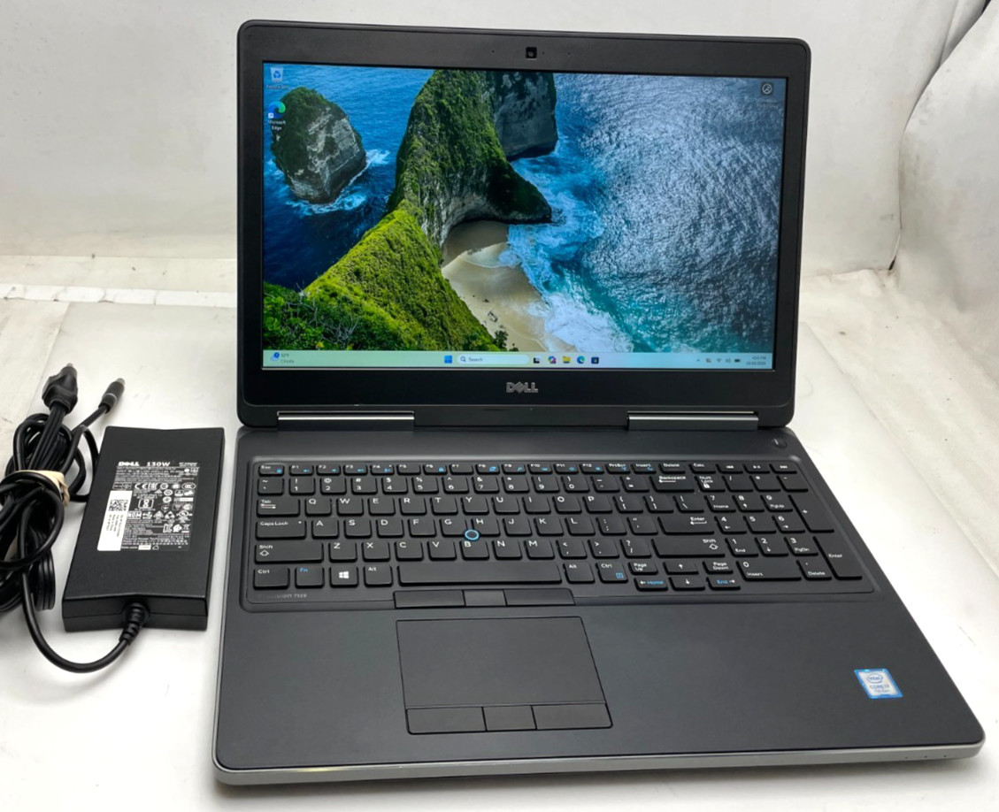 Dell Precision 7520 15.6"  i7-7700HQ  16gb Ram 512gb SSD W11 "EXC" Btry  BAD USB