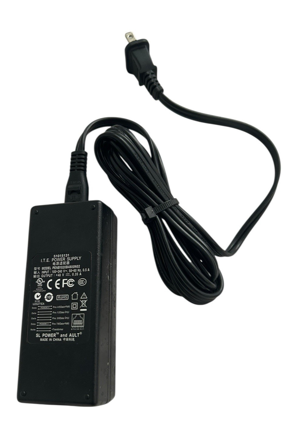 Original I.T.E Ethernet Power Supply Adapter PENB1020B4800N02 48V 0.35A PoE