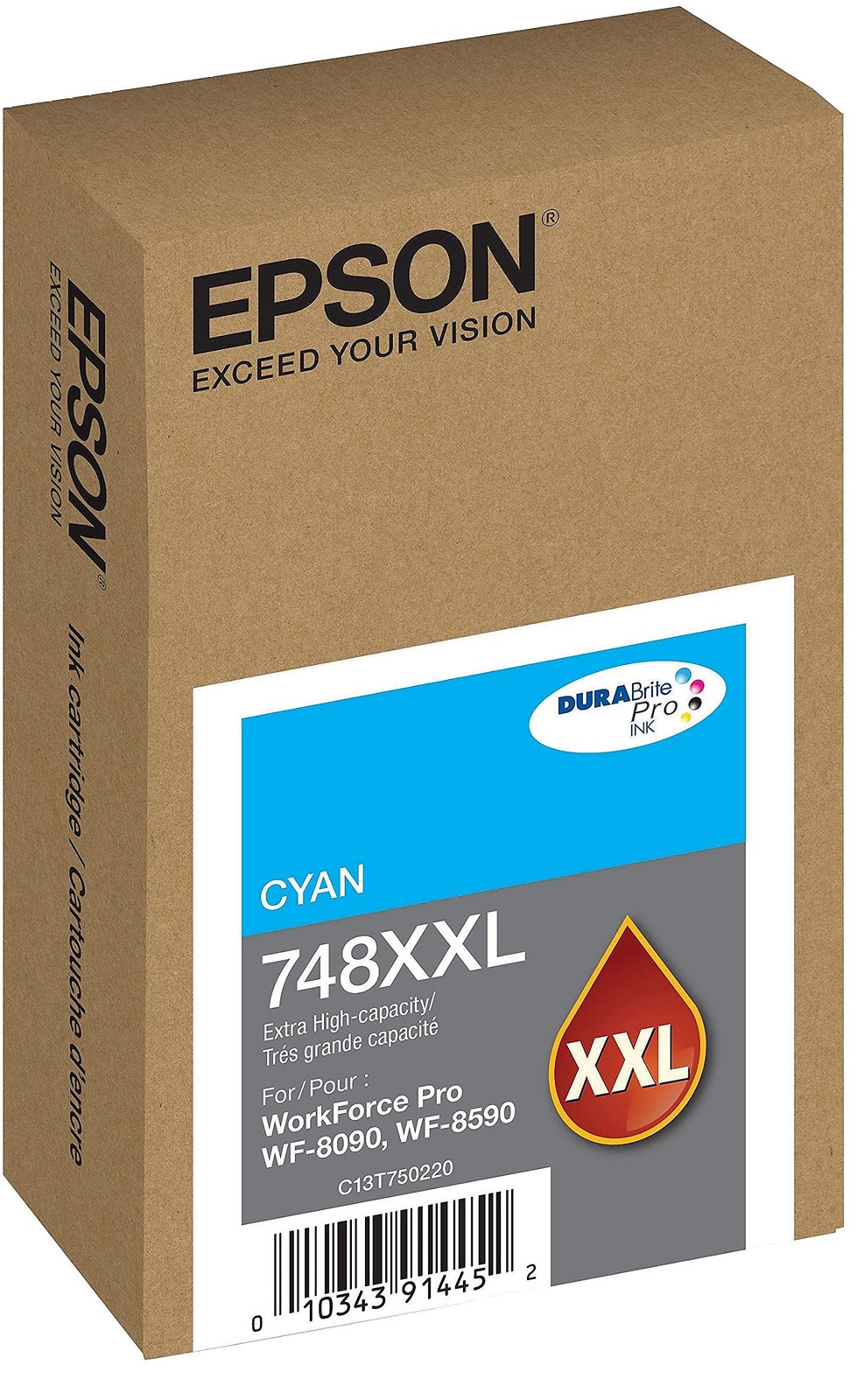 Epson Cyan Inkjet Printer Ink For Wf Series Fast Drying 7000 Page Yield