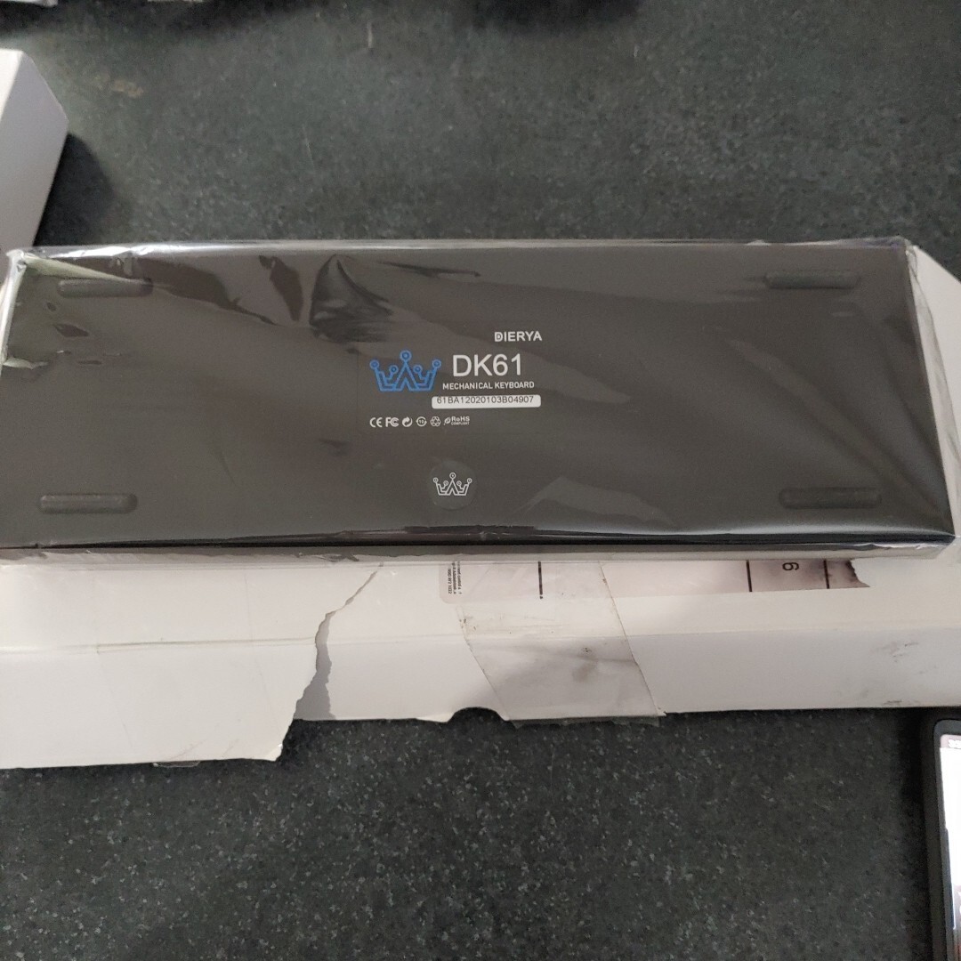 DIERYA 60% Mechanical Keyboard, DK61SE USB-C Wired Gaming with Blue Switches