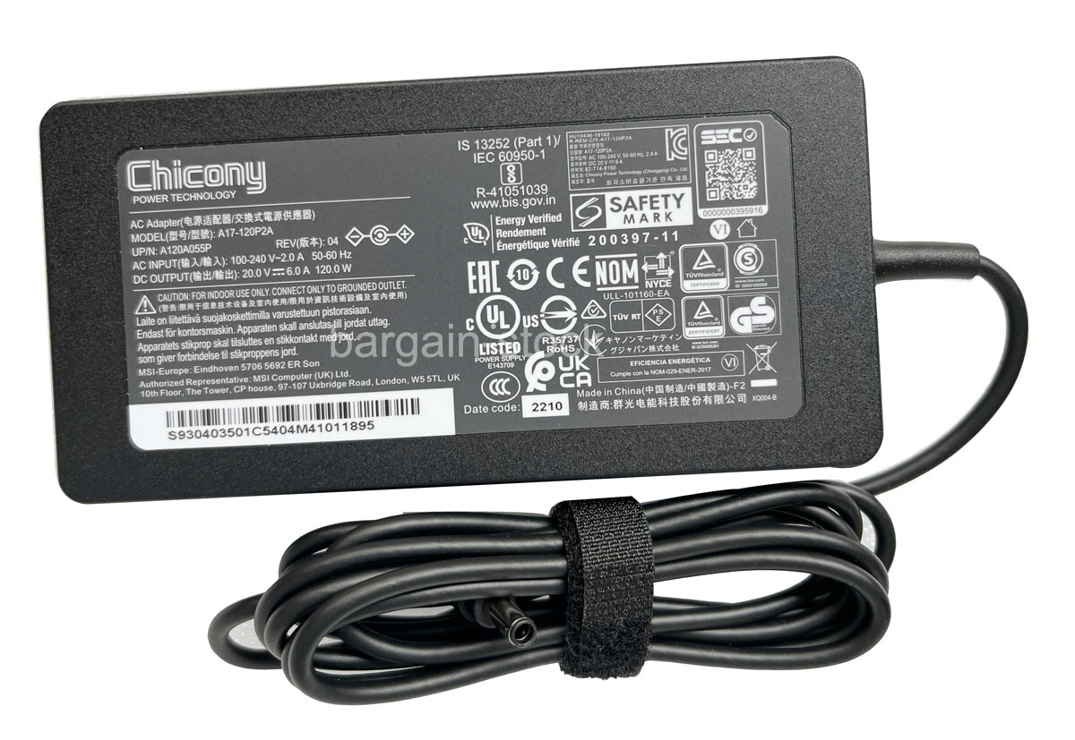 Original 120W AC Adapter Charger MSI Cyborg A15 AI B2HWFKG-006US B2HWFKG-030US
