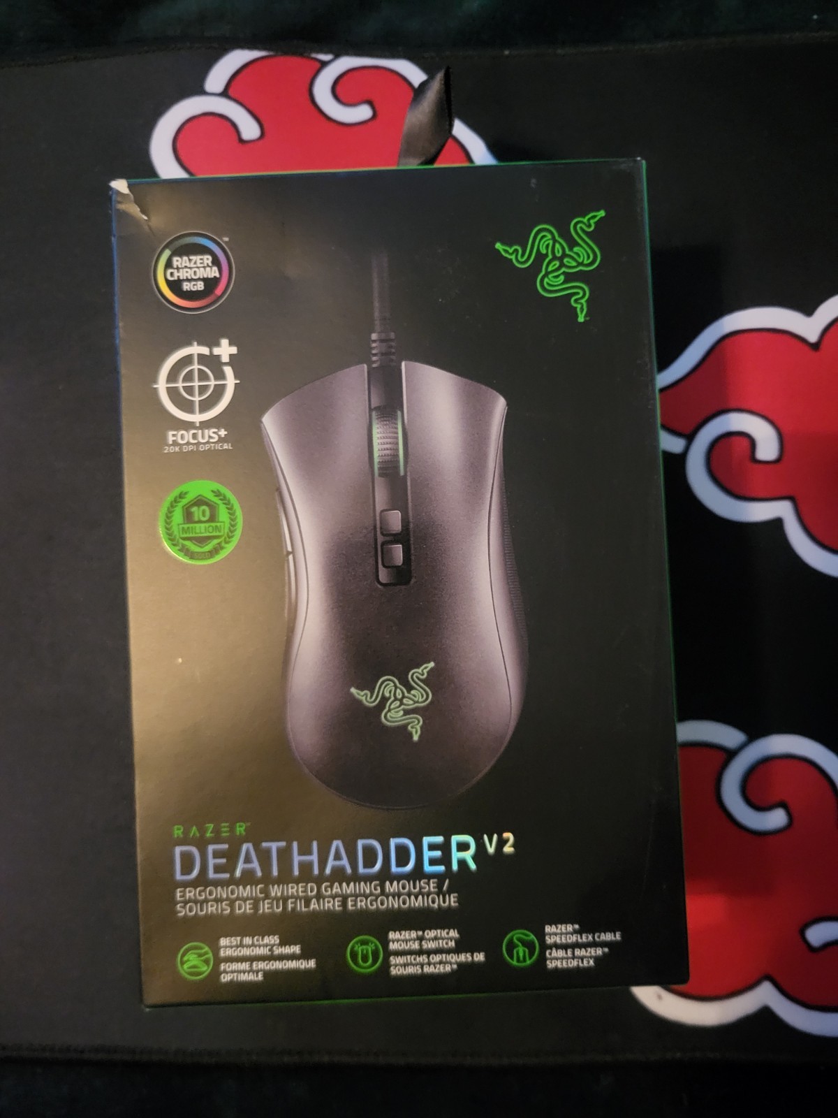 Razer DeathAdder V2 Wired Optical Gaming Mouse Black RZ01-0321 New In Box
