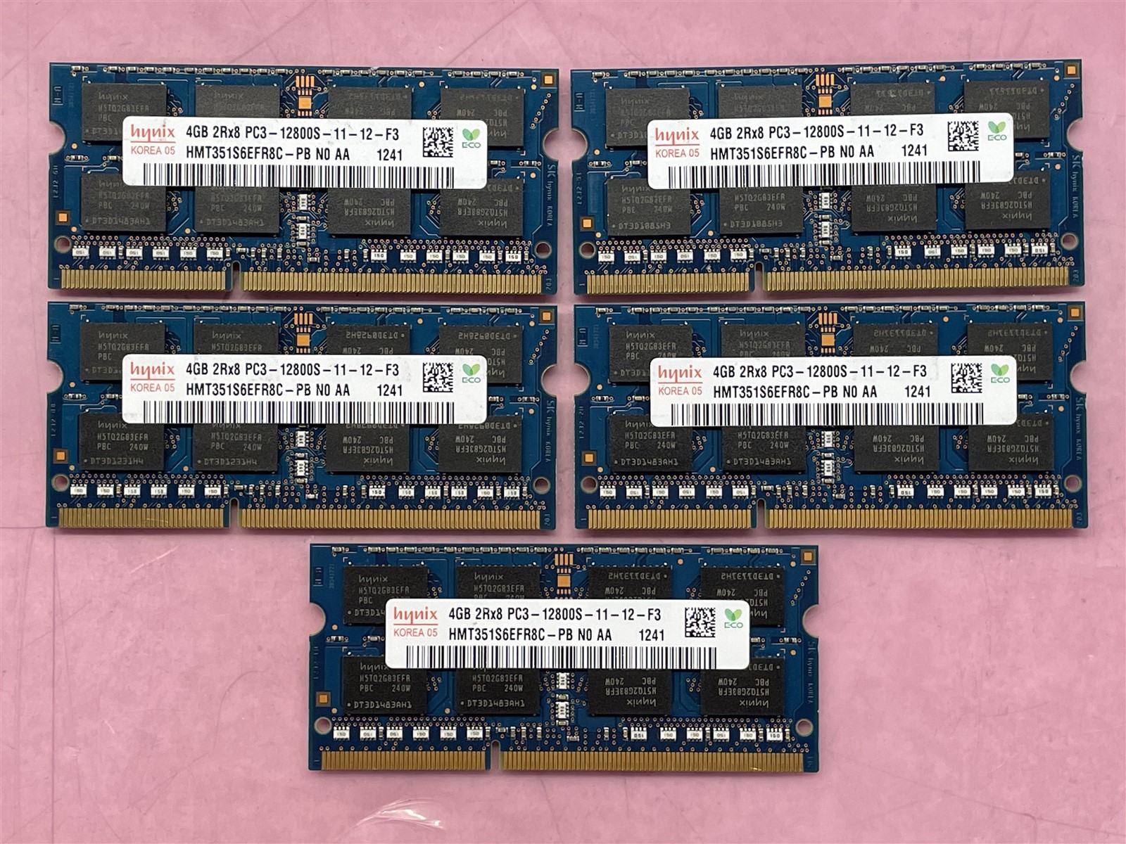 SK HYNIX 20GB(5x4GB) 2Rx8 PC3-12800S DDR3-1600 LAPTOP MEMORY HMT351S6EFR8C-PB