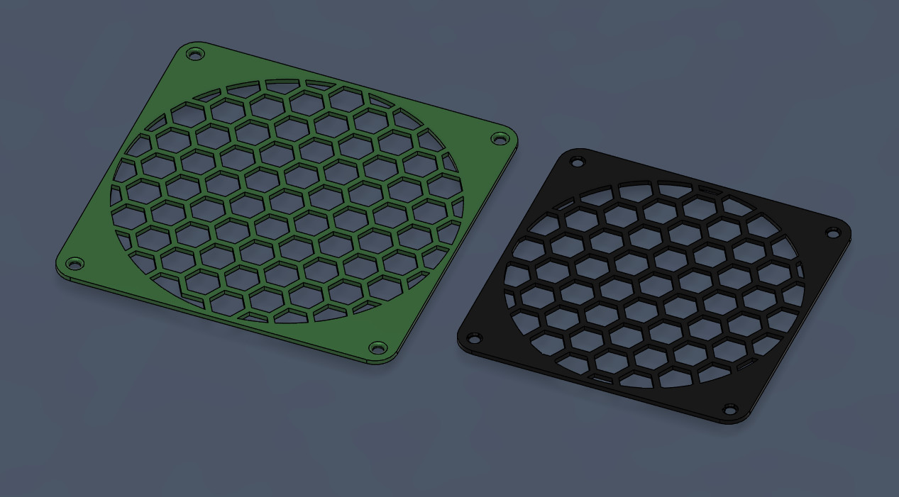 PC Fan Spacer with Integrated Grill