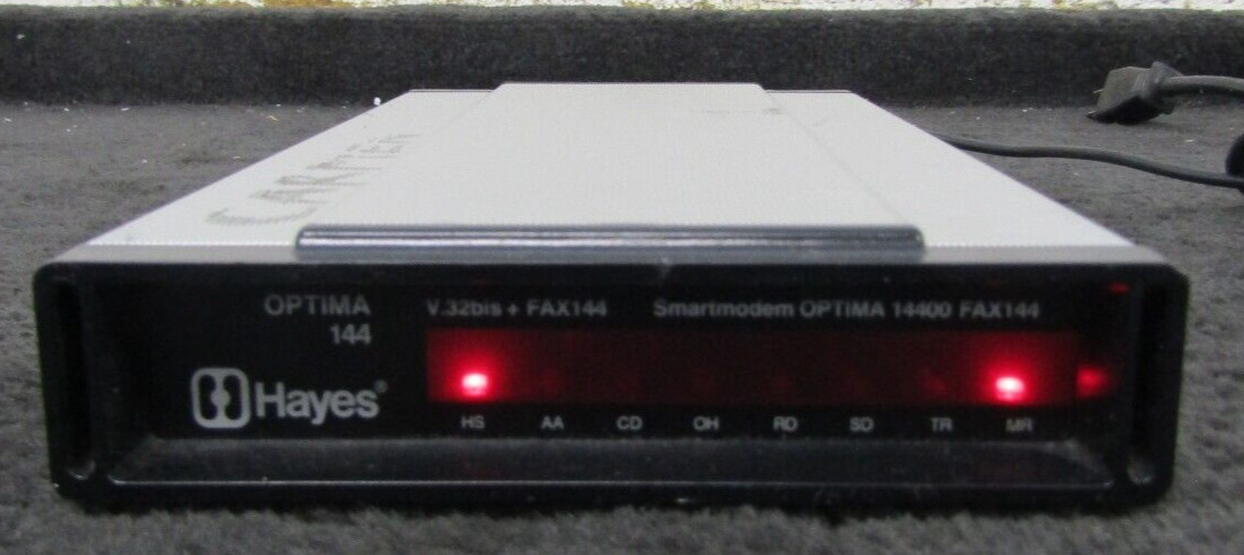 Hayes Optima Modem 14400 v.32bis + Fax144 Model No. 5100AM Smartmodem