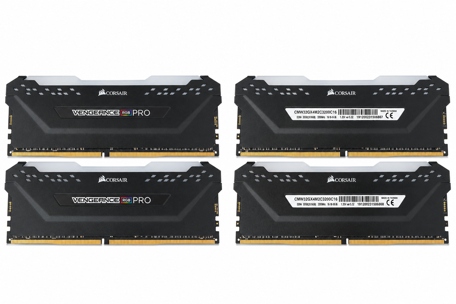Corsair Vengeance RGB Pro 32GB (2x16GB) DDR4-3200 CL16 Desktop Memory Kit