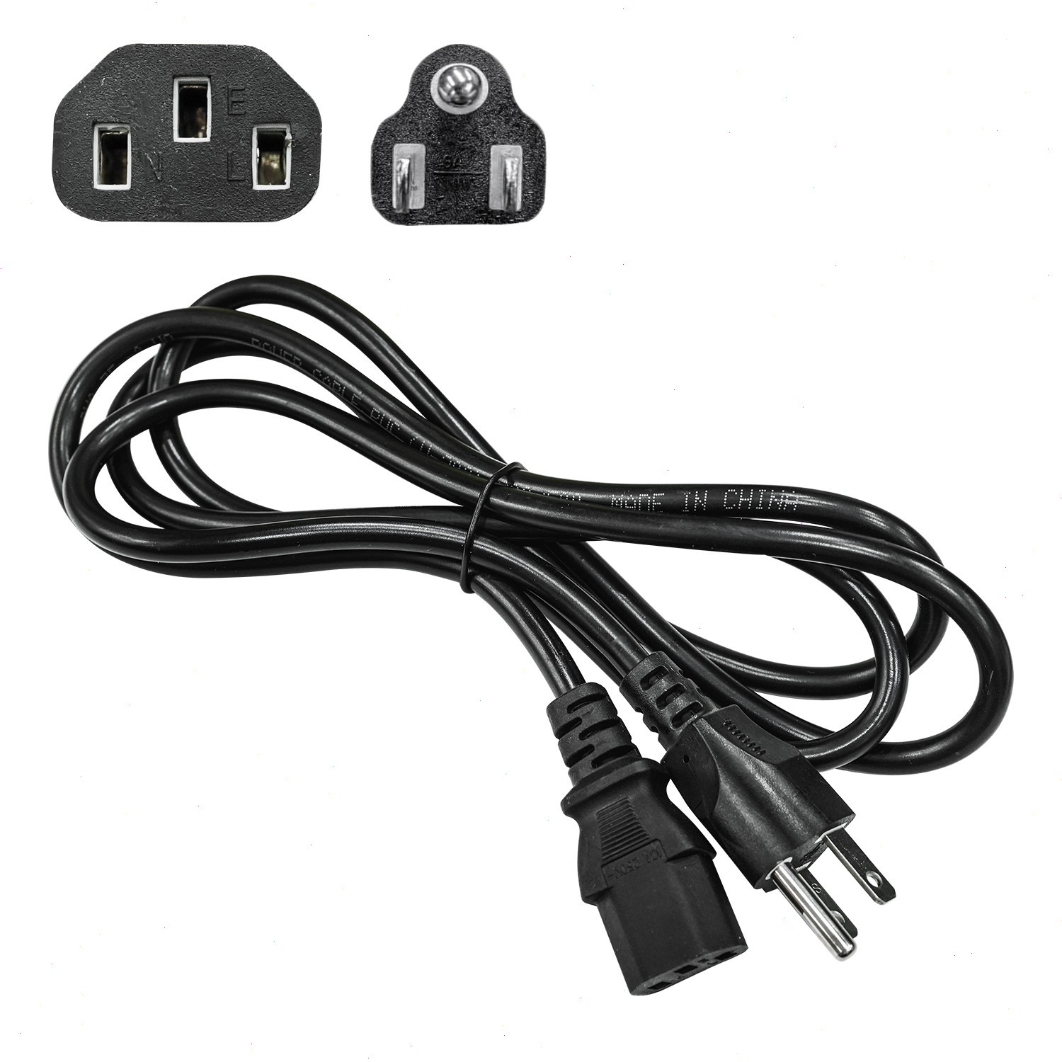 100 LOT AC Power Cord Cable Desktop Monitor Computer 6ft IEC320 Heavy Duty