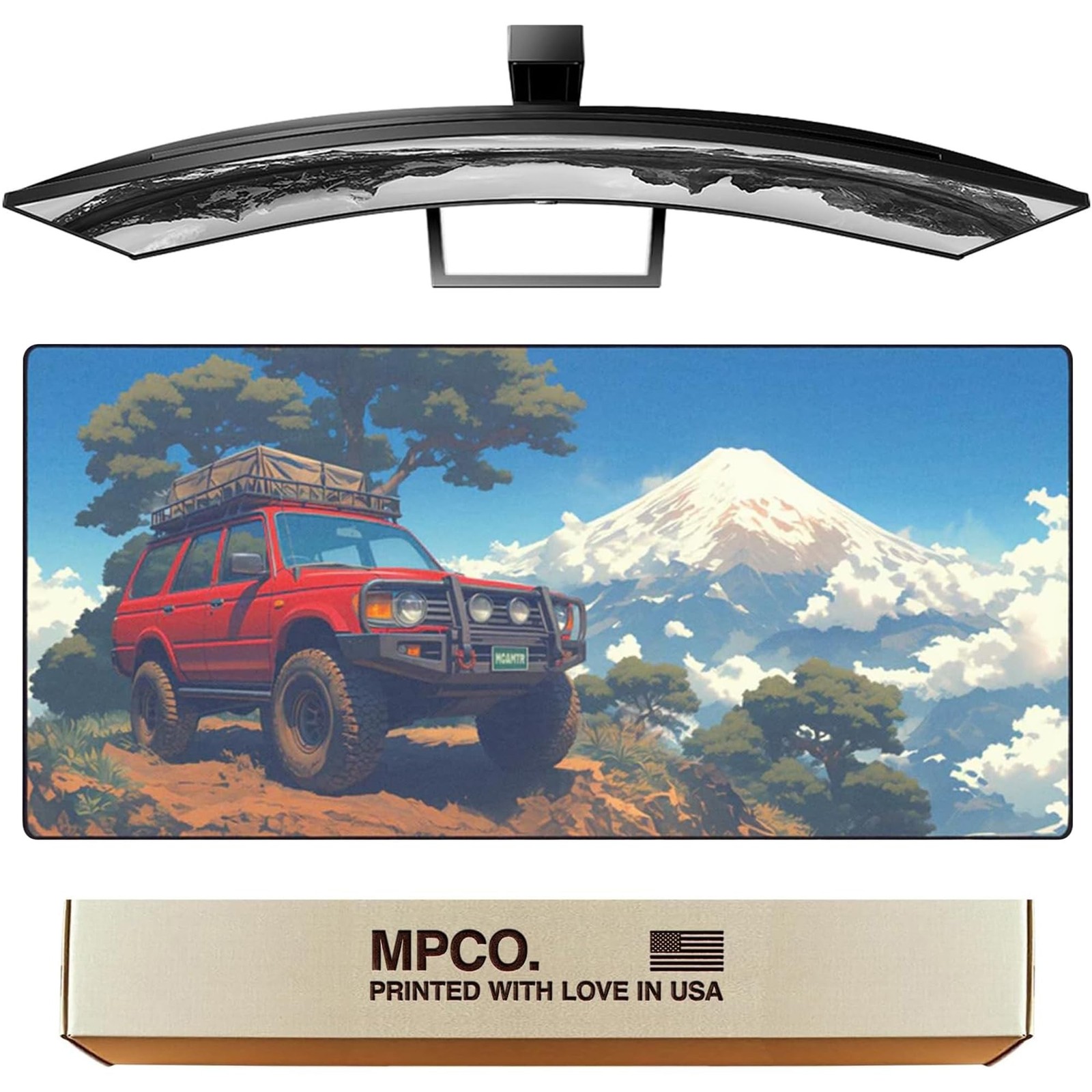 MPCO. Original Large Gaming Desk Mat – 36" x 17" Duraglyde Manga Motors Os