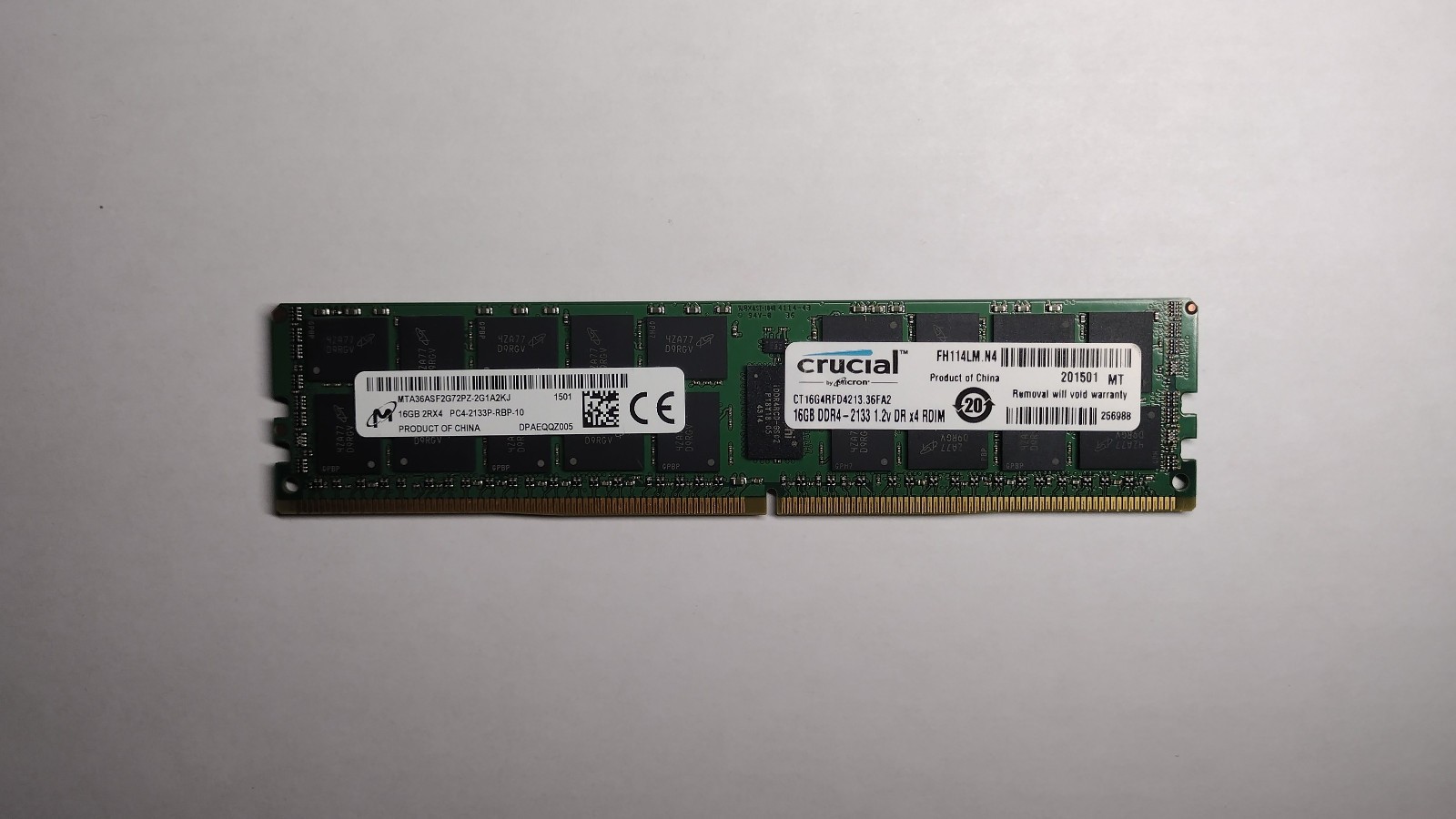 Crucial PC4-17000 16 GB RDIMM 2133 MHz DDR4 ECC Memory (CT16G4RFD4213)