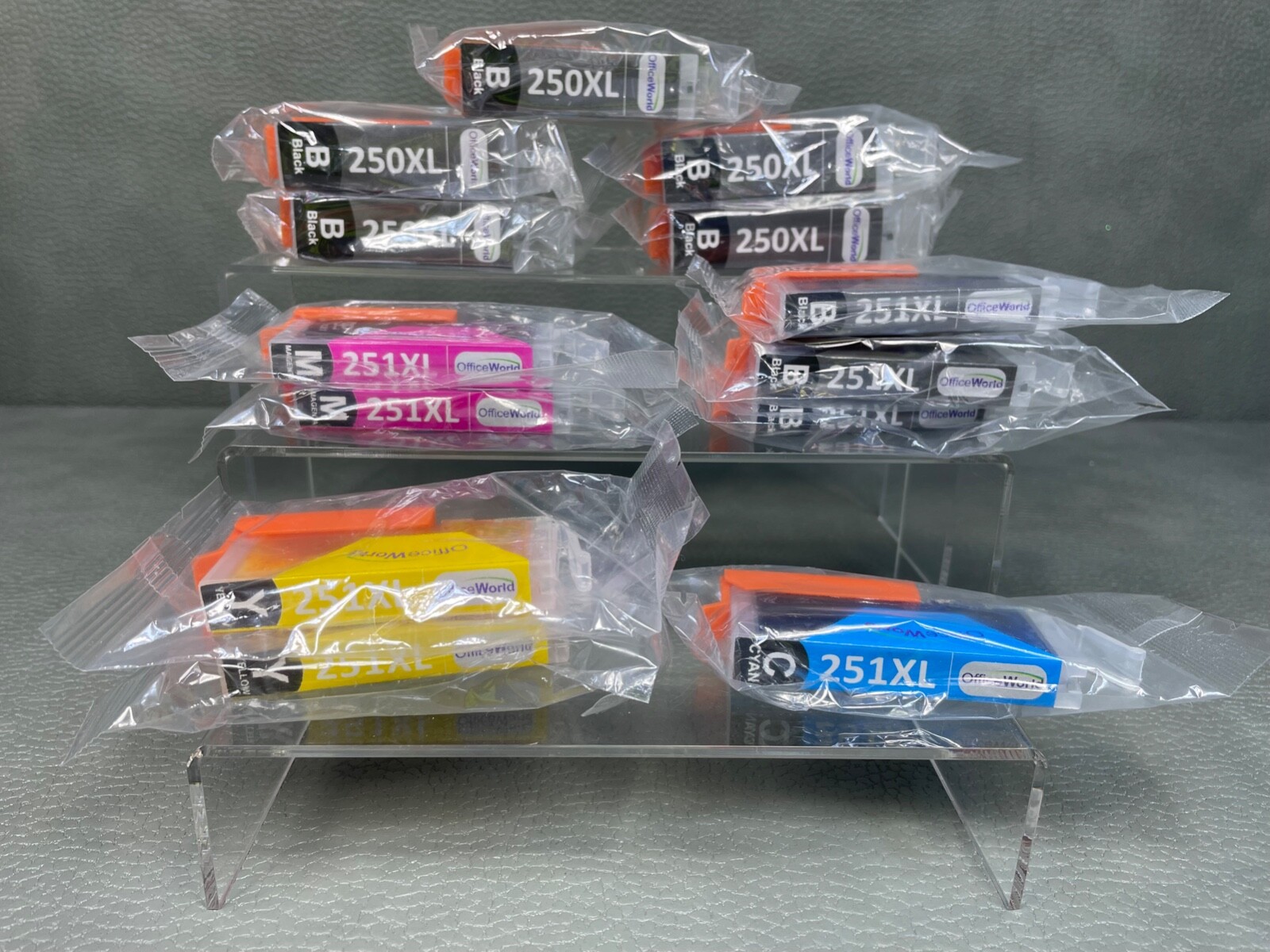 Brand New Set Of 13 Office World 250XL and 251XL Canon Compatible Ink Cartridges