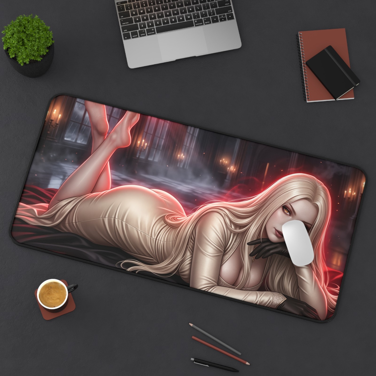 Lady Dimitrescu Mouse Pad, Resident Evil XXL Desk Mat, Gothic Decor