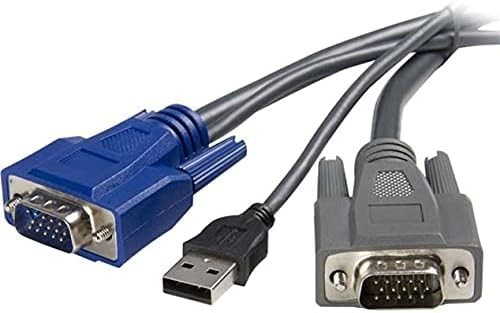6ft USB VGA KVM Cable 2-in-1 TAA Mini-Coax Keyboard Mouse SVUSBVGA6 USA