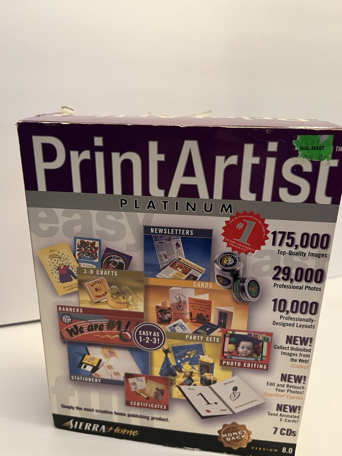 Sierra Home Print Artist Platinum 8.0 Desktop Publishing Software 7 CD Set