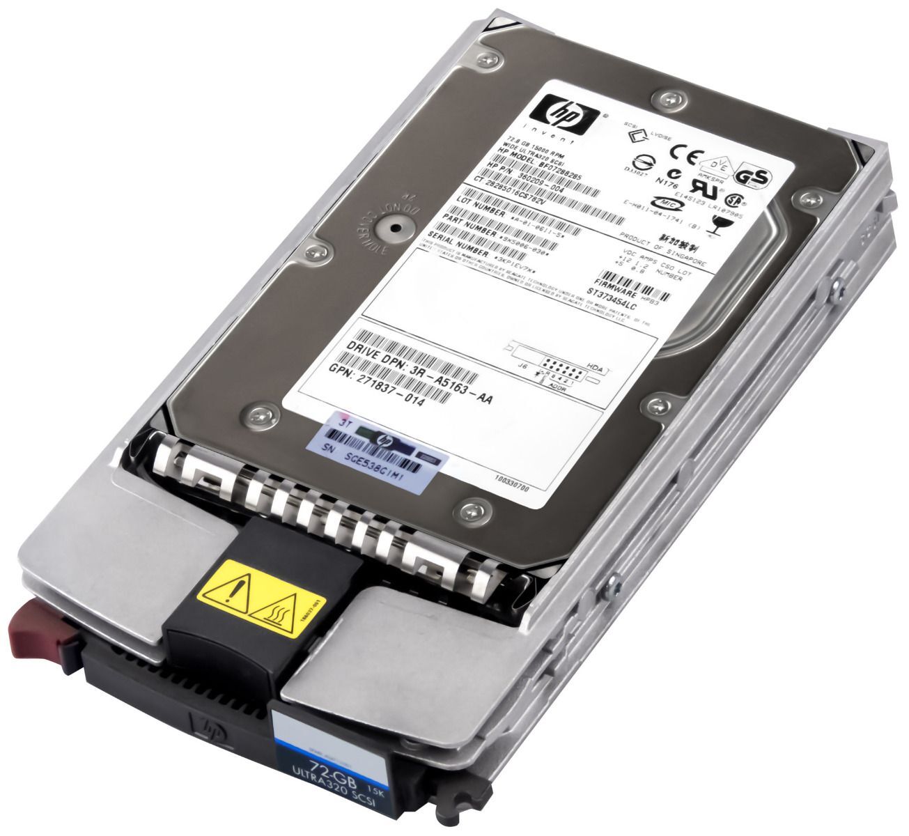 HARD DRIVE HP BF07288285 360209-004 73GB 15000RPM 8MB SCSI 80-PIN U320 3.5'' 