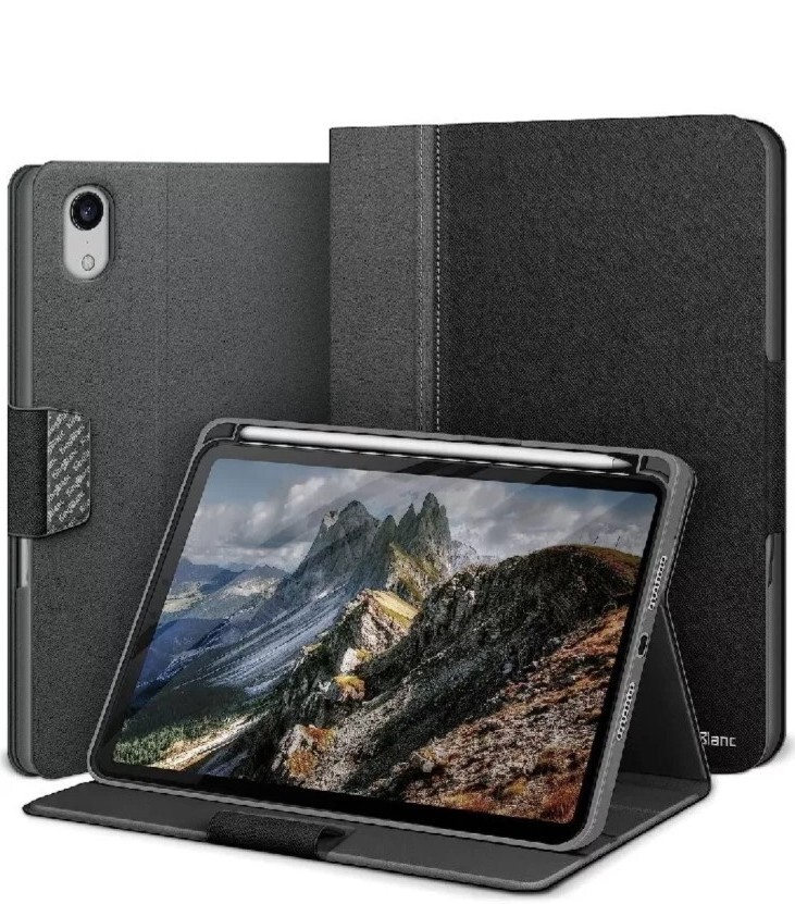 KingBlanc iPad Mini 6 Case (2021, 8.3-inch) with Pencil Holder, Vegan Leather